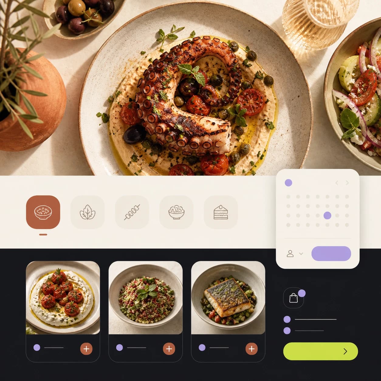 Generated responsive application dashboard