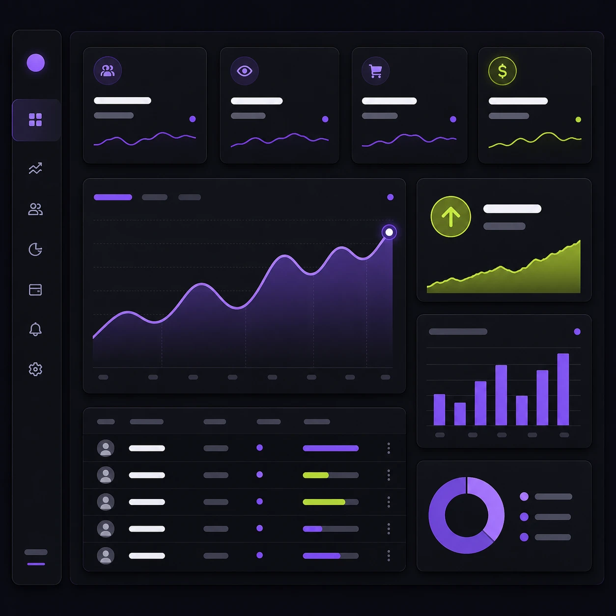 SaaS admin dashboard template preview